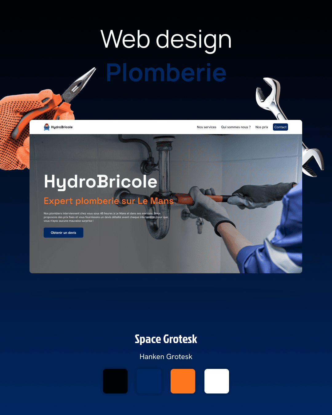 Aperçu du site HydroBricole — plomberie