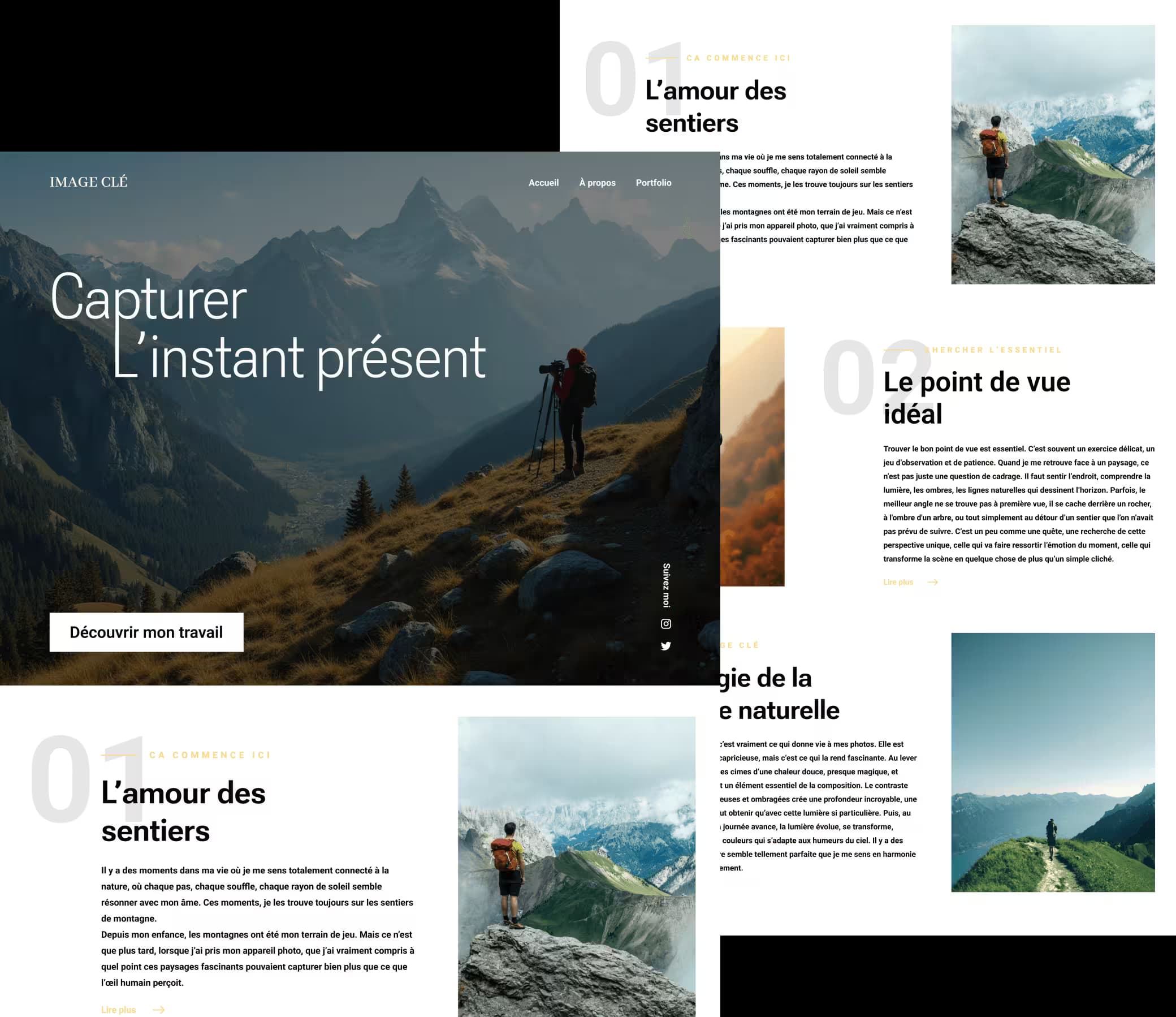 Maquette d'un site réalisé par Webcook